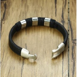 Käekett meestele - 10mm nahk ja teras